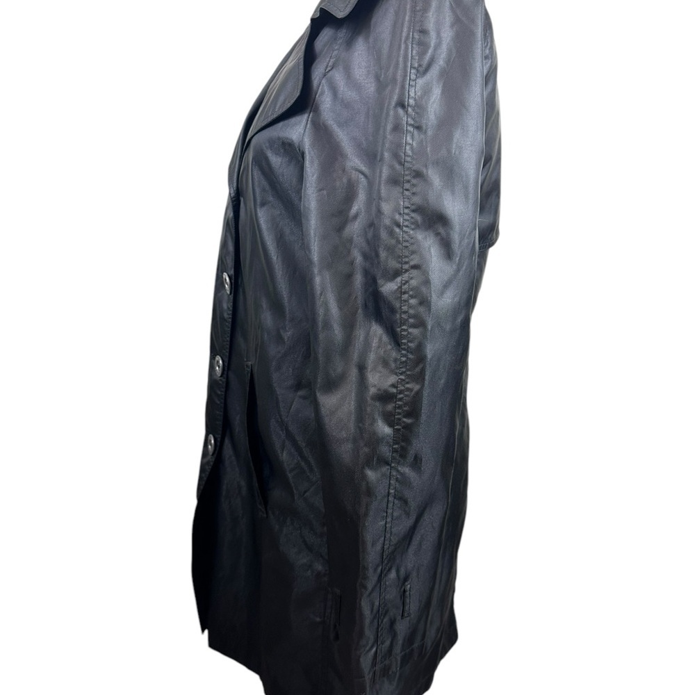 Michael Kors black shiny raincoat size medium - Picture 5 of 12